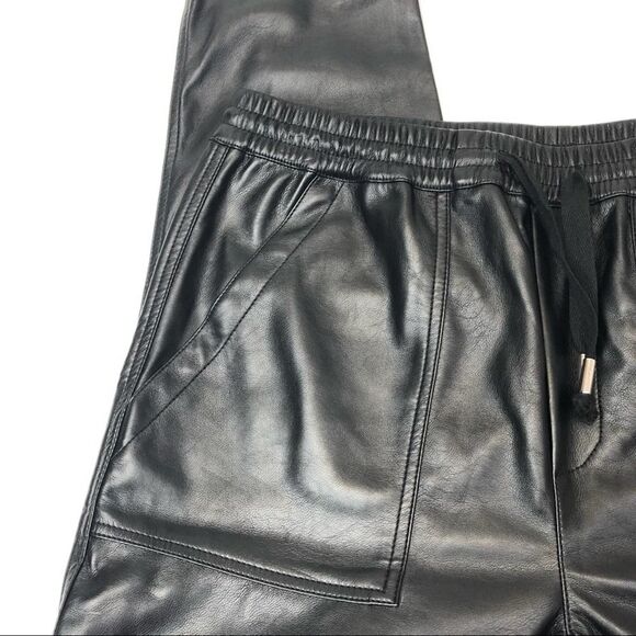 Blank NYC No Guidance Faux Leather Drawstring Ankle Jogger Pants, Size 28 - Picture 8 of 14